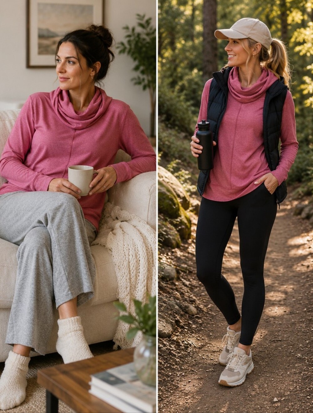 Eddie Bauer Women's Cowl Neck Sweater - Rose 💕